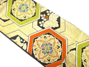 アンティーク　花亀甲模様織り出し袋帯（材料）